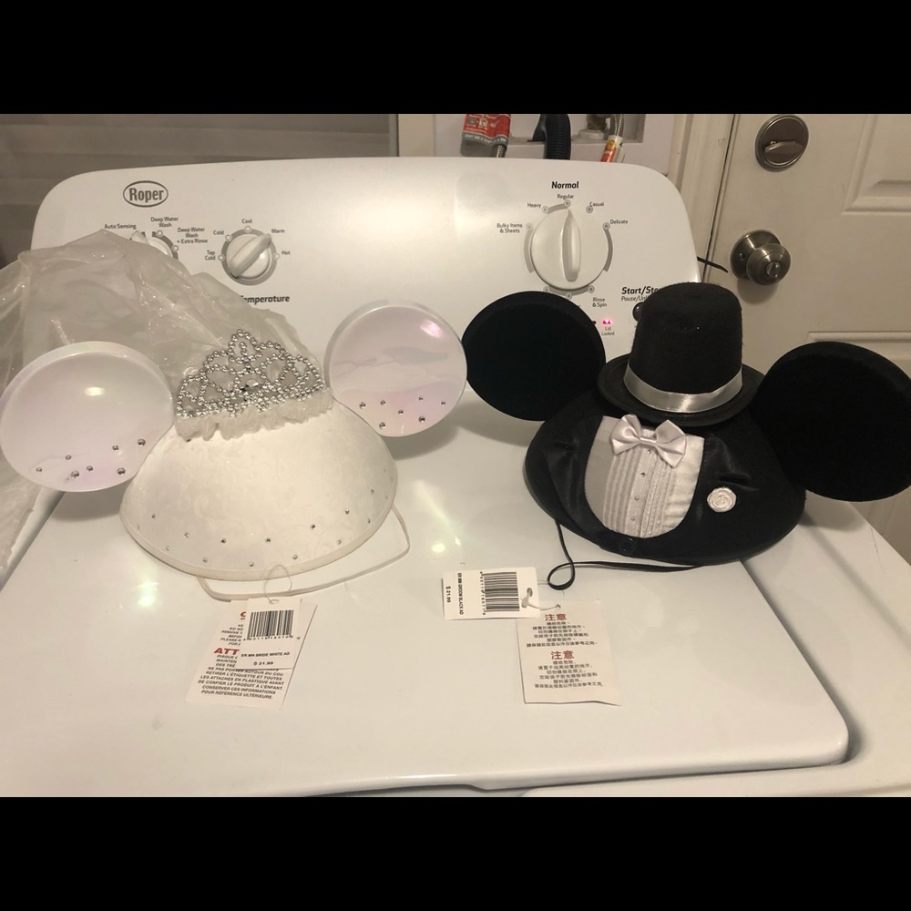 Bride & Groom DISNEY hats
